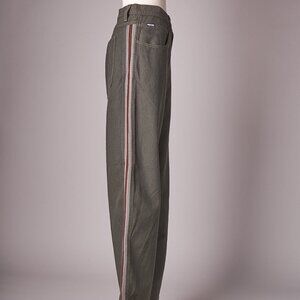 1990s Deadstock Green Baggy Split Skateboarding Pants